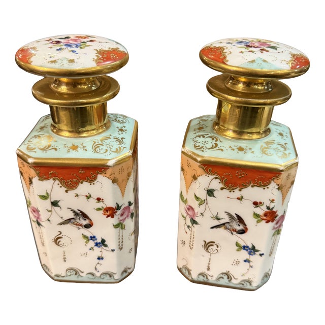 Perfume Bottles in Porcelain, Set of 2 For Sale