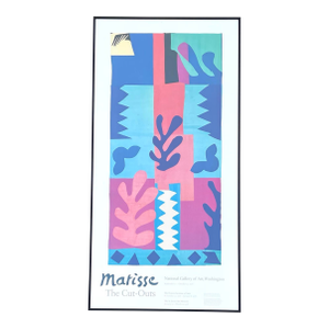 1977 Matisse the Cut-Outs Exhibition Poster — La Vis, National Gallery of Art, Framed Vintage Lithograph