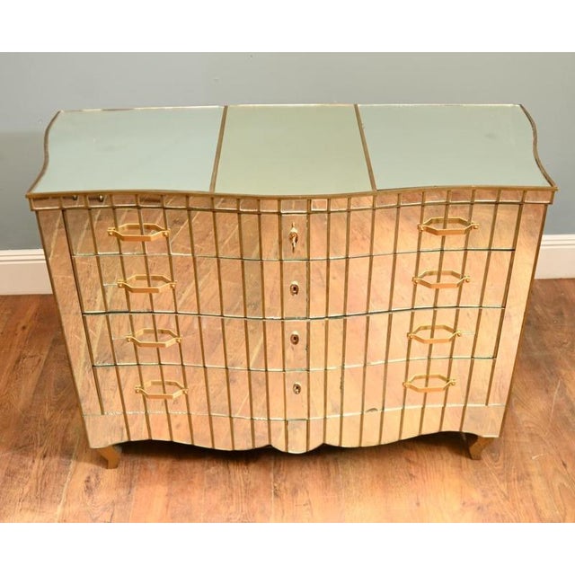Brown Art Deco Mirrored Chest Drawers, 1930s For Sale - Image 8 of 8