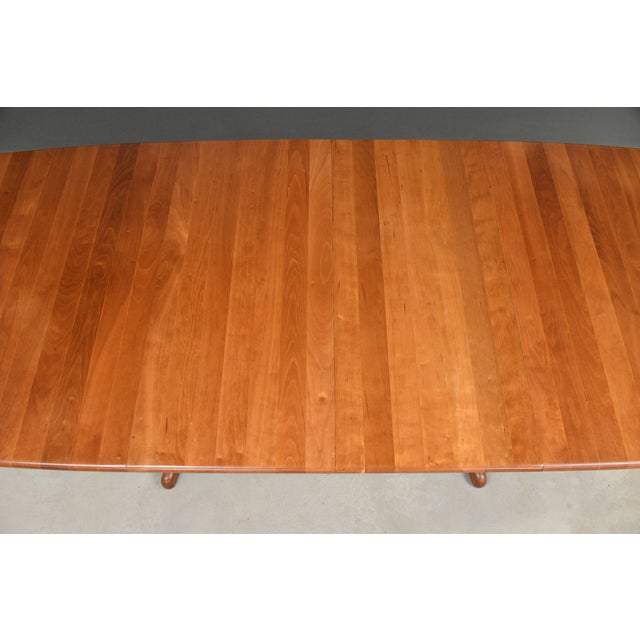 1960s Refinished Danish Modern Oval 114” Cherry Dining Table by Gudme Møbelfabrik For Sale In Boston - Image 6 of 11