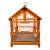 Art Deco Orange Japanned Metal Bird Cage, Hand-Painted, Circa 1900-1920 For Sale