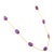 Amethyst Bezel Chain Necklace, Purple Gemstone February Birthstone Necklace for Woman For Sale