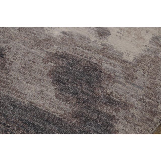2010s Rug & Kilim’s Contemporary Abstract Rug With Silver and Gray Patterns For Sale - Image 5 of 10