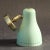 Mid-Century Modern Brass and Green Adjustable Wall Lamp, 1950s For Sale - Image 9 of 11
