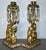 Brass Antique Pair of Brass Girandole With Figures & Hanging Crystals For Sale - Image 8 of 12