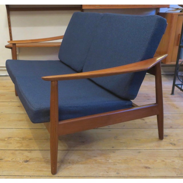 Wood FD 164 Two-Seater Teak Sofa by Arne Vodder for France and Sohn, Denmark, 1960s For Sale - Image 7 of 9
