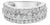 .925 Sterling Silver 2.0 Cttw Lab Grown Diamond 3 Row Band Ring (F-G Color, VS1-VS2 Clarity) - Ring - Size 7 For Sale