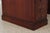 Brown English Mahogany 3 Panel Leather Top Executive Desk For Sale - Image 8 of 16