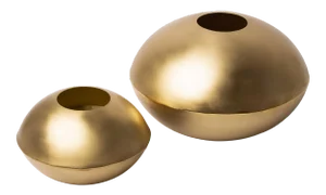 Val Golden Domed Vase - Pair