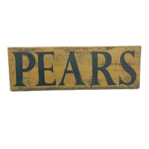 1990s Wooden Sign "Pears"