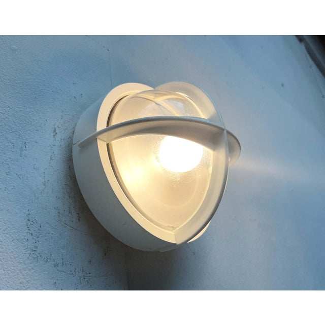 Mid-Century Modern Danish Pirat Mini White Outdoor Wall Lamp by Eva and Nils Koppel, Gert Edstrand for Nordisk Solar, 1960s For Sale - Image 14 of 18
