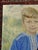 Beige Heinrich Pforr, Bright Summer Day Boy's Portrait in a Blue Shirt, 1932, Oil on Canvas For Sale - Image 8 of 13
