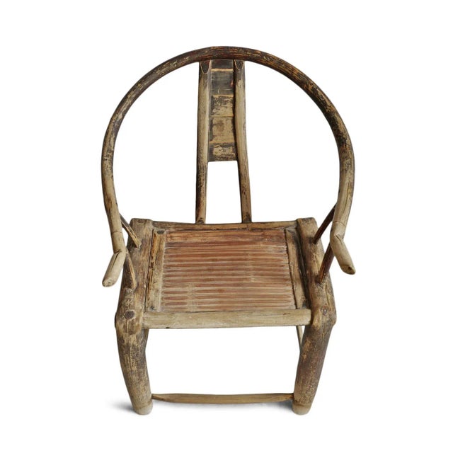Asian Antique Ming Horseshoe Back Village Chair For Sale - Image 3 of 9