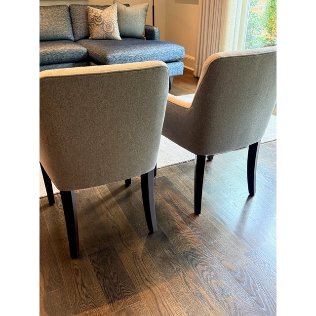 Wood George Smith and Loro Piana Armchairs For Sale - Image 7 of 8