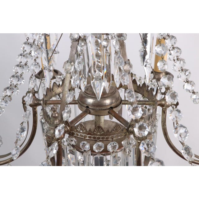 Transparent Early 20th Century Waterfall Crystal Chandelier For Sale - Image 8 of 17