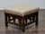 Antique Moroccan Hand-Carved Stool with Custom Linen Upholstery, Circa 1900 For Sale - Image 10 of 12
