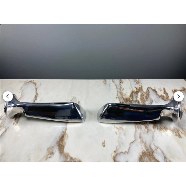 Silver Art Deco Wall Sconces in Aluminum Magnesium by Jorge Pensi, 1980s, Set of 2 For Sale - Image 8 of 11