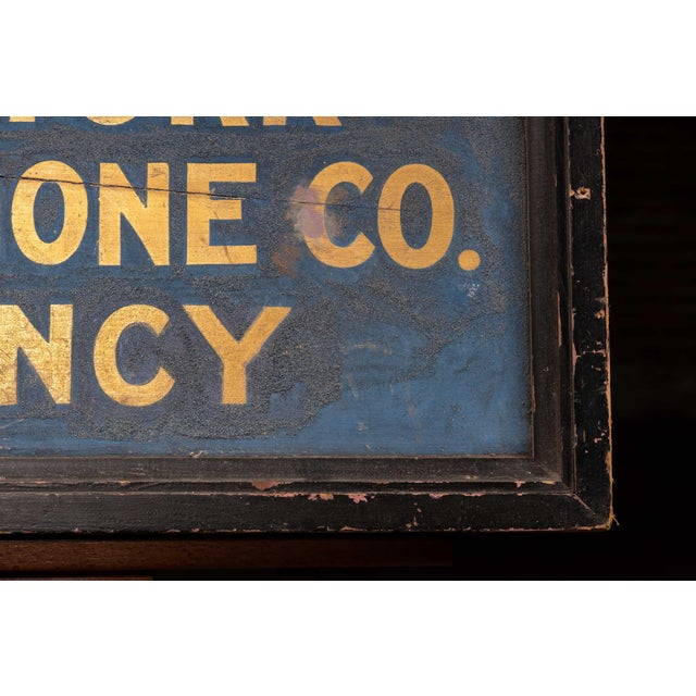 1910s–1920s New York Telephone Company Double-Sided Smaltz Agency Sign For Sale - Image 9 of 12