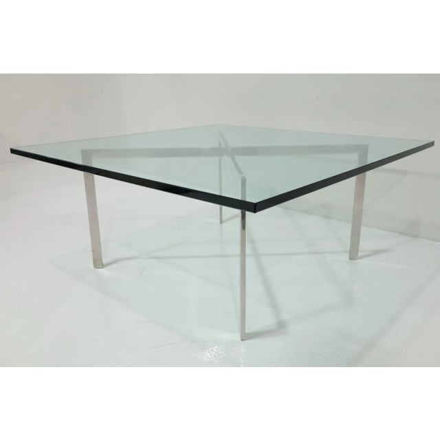 Barcelona coffee table designed by Ludwig Mies van der Rohe and produced by Knoll International. Originally created in...