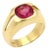 Tiffany & Co. 18k Yellow Gold & Pink Tourmaline Solitaire Ring, Size 6 For Sale
