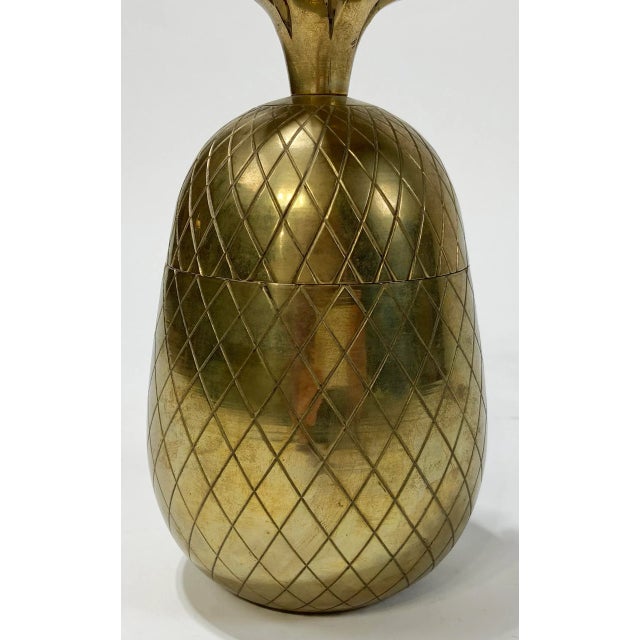 Mid-Century Modern Vintage Large 10" Pineapple Lidded Jar and Candlestick Holder For Sale - Image 3 of 4