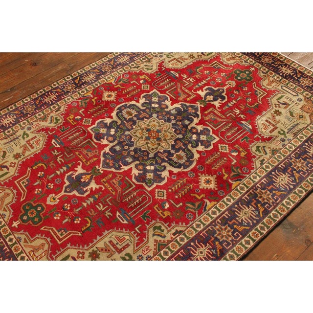 Middle Eastern Hand-Knotted Rug For Sale - Image 9 of 11