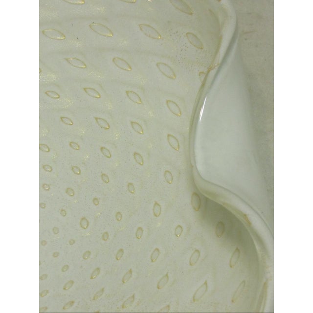 Glass Vintage Alfredo Barbini Murano Glass Dish For Sale - Image 7 of 12