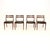 A stylish, rare and extremely well made set of four Danish and leather dining chairs by Arne Wahl Iversen. They are the...