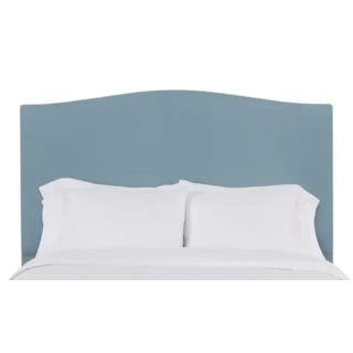 Hazel California King Headboard, Blue Velvet For Sale