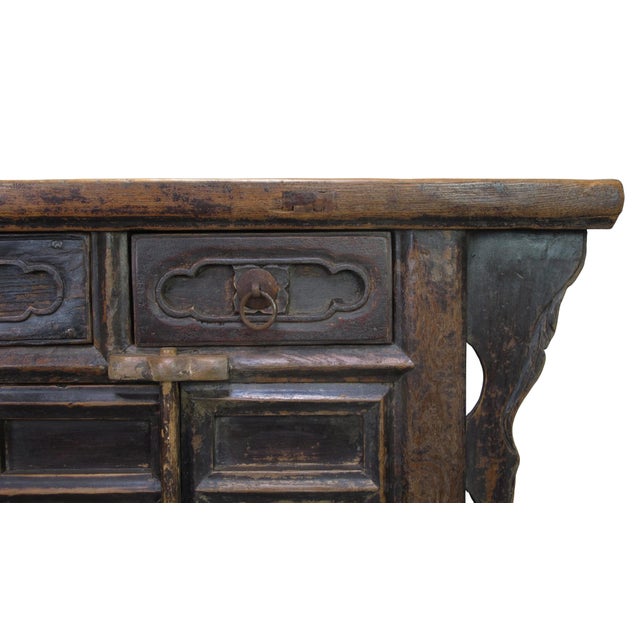 Brown 17th Century Elm Cabinet For Sale - Image 8 of 14