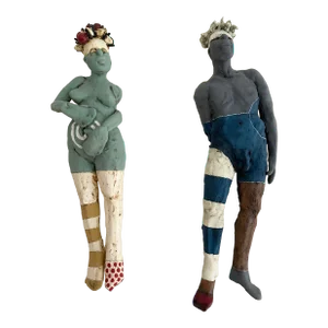 Pair of Nancy Kubale Wall Sculptures
