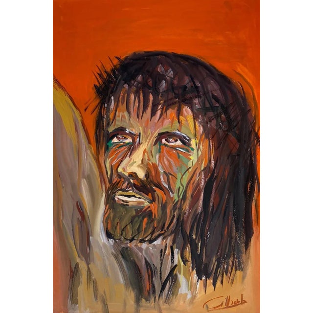 Gilbert Pauli, Christus, Gouache on Paper, 1990 For Sale - Image 8 of 8