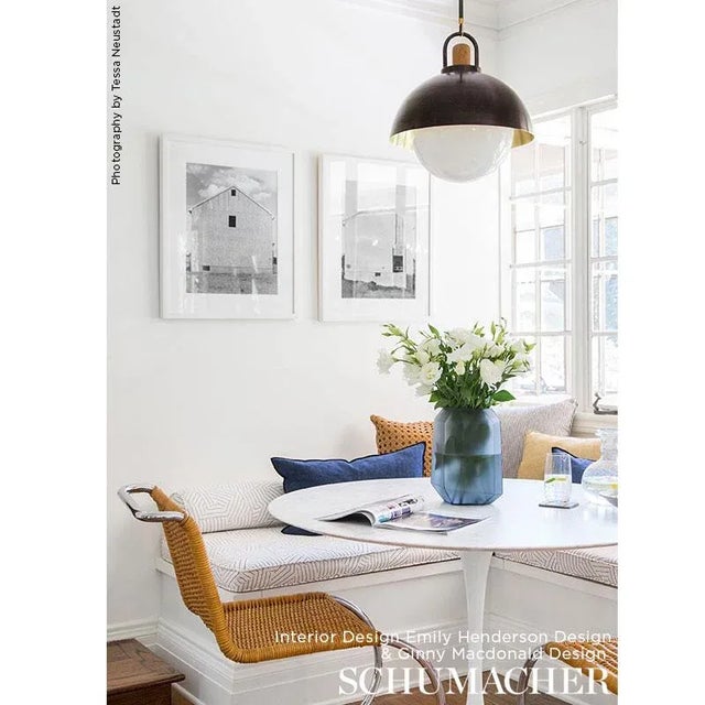 Abstract Schumacher Deconstructed Stripe Fabric in Black For Sale - Image 3 of 6