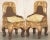 We are delighted to offer for sale this extremely rare pair of original circa 1900 Tibetan Ceremonial chairs with gold...