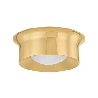 Hudson Valley Lighting Noxon 13.75 in. 1 Light Flush Mount in Aged Brass Finish For Sale