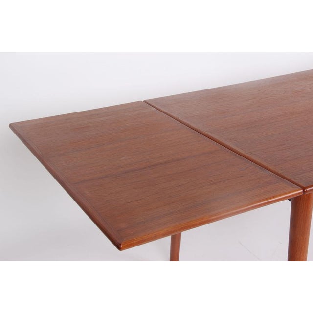 Wood Danish Teak Dining Table with Extension Leaf, 1960s For Sale - Image 7 of 12