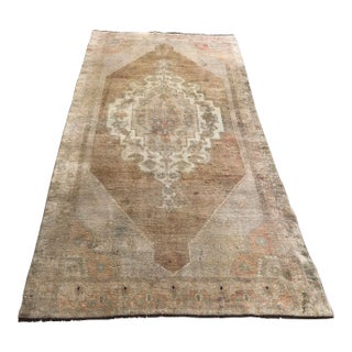 1960s Oushak Traditional Bohemian Wool Rug For Sale