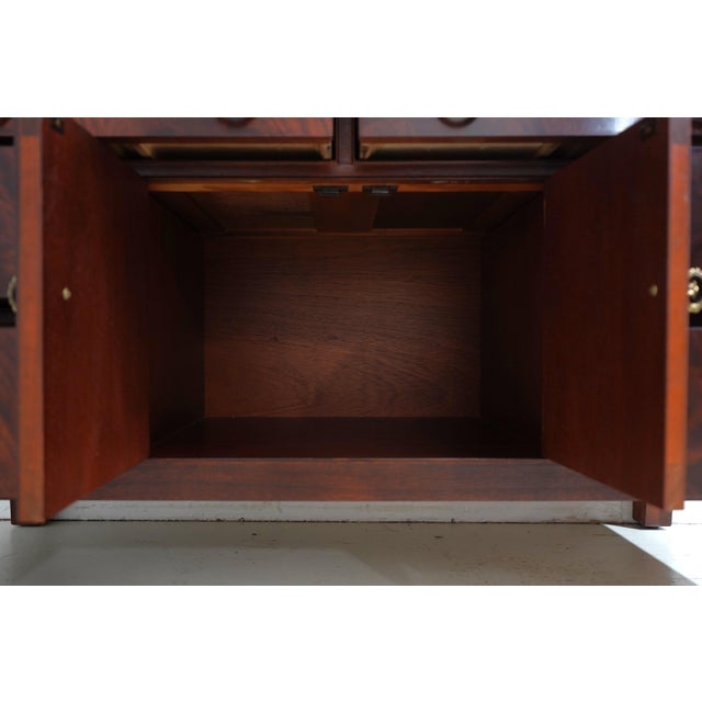 1980s Henredon Empire Mahogany Dresser W. Mirror For Sale - Image 5 of 18