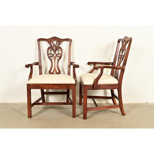 Henredon Georgian Carved Mahogany Dining Chairs, Set of Six For Sale - Image 12 of 15
