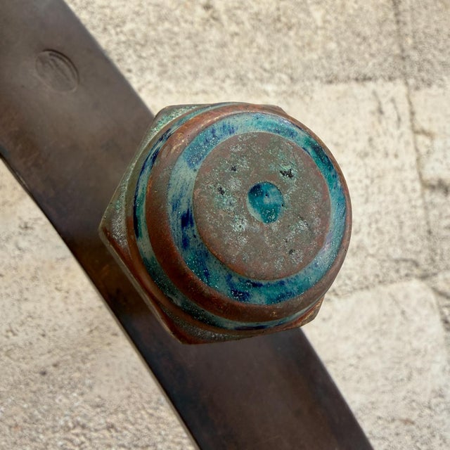 Pepe Mendoza Wall Sculpture Bronze & Malachite Mexico Mid Century Modern For Sale - Image 10 of 15