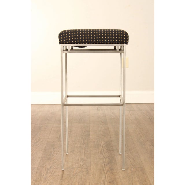 Contemporary Industrial Style Metal Frame Bar Stools - Set of 3 For Sale - Image 11 of 12