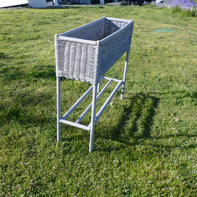 Vintage Wicker Planter For Sale - Image 4 of 13