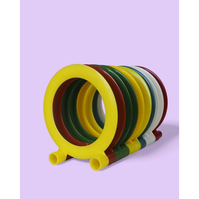 Green Vintage Modular Vinyl Record Holder from ZZG Veritas, Poland, 1970s For Sale - Image 8 of 17