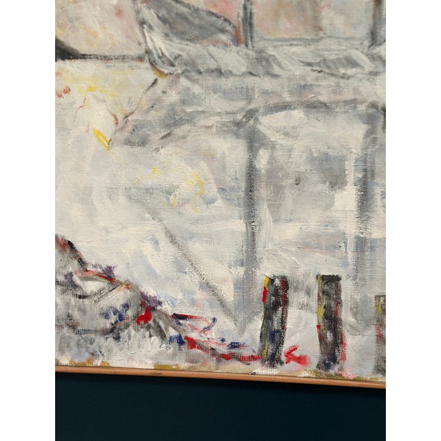 Michael Hertzman, Silhouette of the Boat, 1992, Oil on Canvas, Framed For Sale - Image 14 of 18
