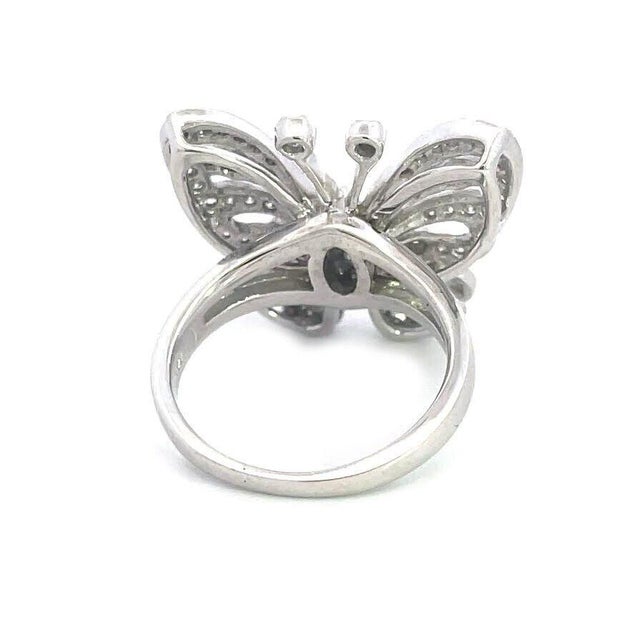Sonia B. Butterfly Ring Diamond & 14k White Gold For Sale - Image 4 of 8