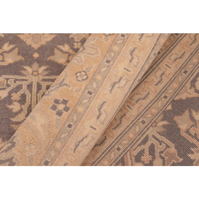 Gray Boho Chic Gray/Gold Wool Rug - 6'3'' X 8'11'' For Sale - Image 8 of 10