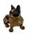Figurative Vintage 1930s Hubley Manufacturing Co. Cast Iron French Bulldog Doorstop Unusual Green Collar For Sale - Image 3 of 18