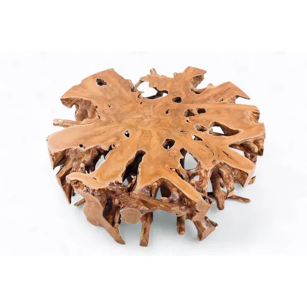 Inspired by the beauty of natural root form, this organic teak coffee table is handcrafted from one piece of salvaged teak...
