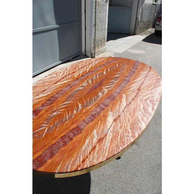 Flamed Onyx & Solid Brass Table by Melchiorre Bega, 1950s For Sale - Image 16 of 18