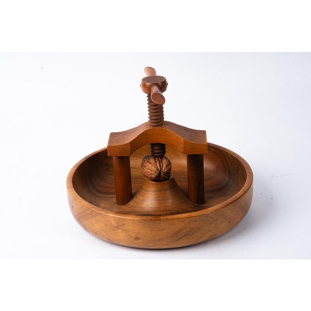 Vintage Nutwood Nutcracker with Bowl, 1950s For Sale - Image 9 of 16